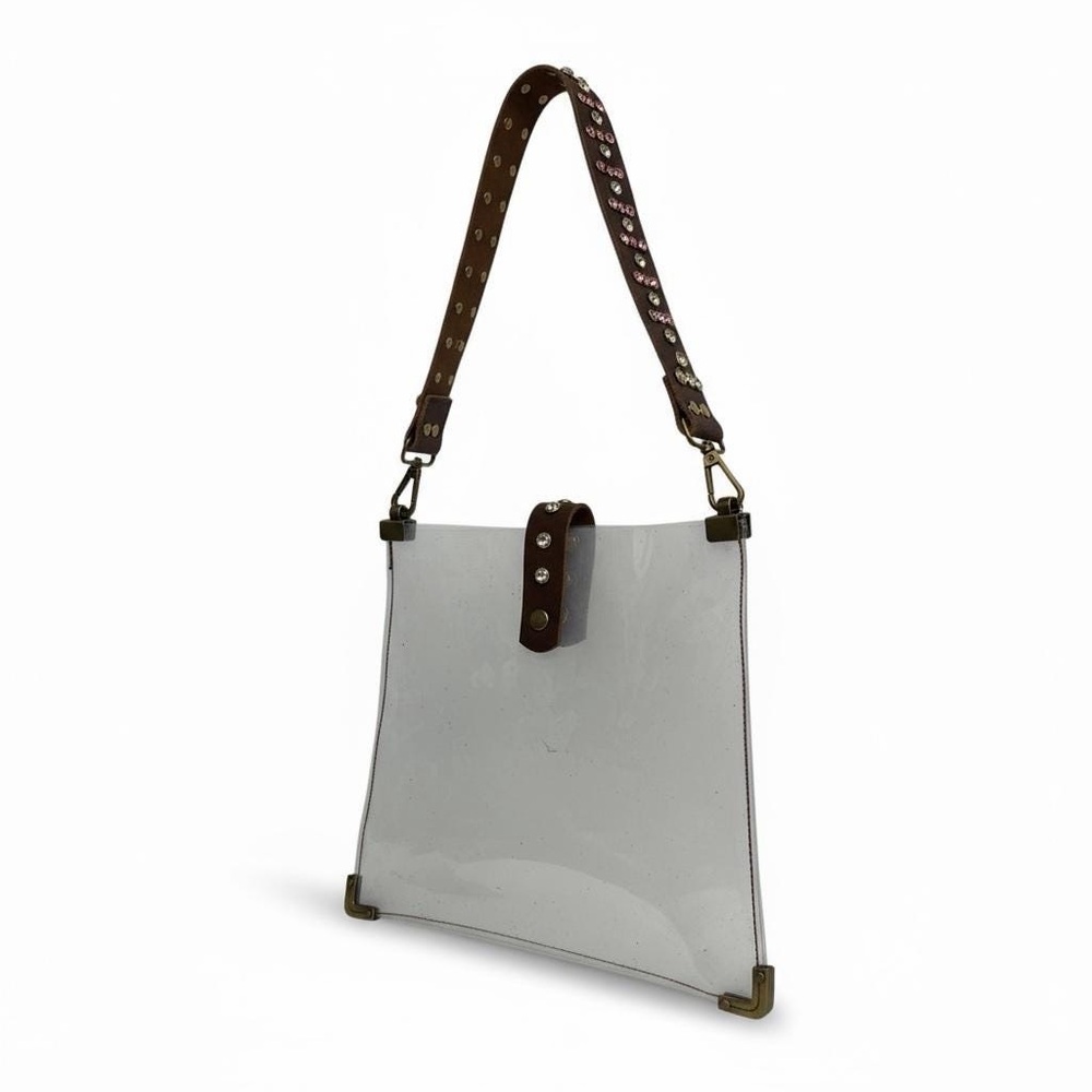 Clear Crossbody with Rhinestone Strap